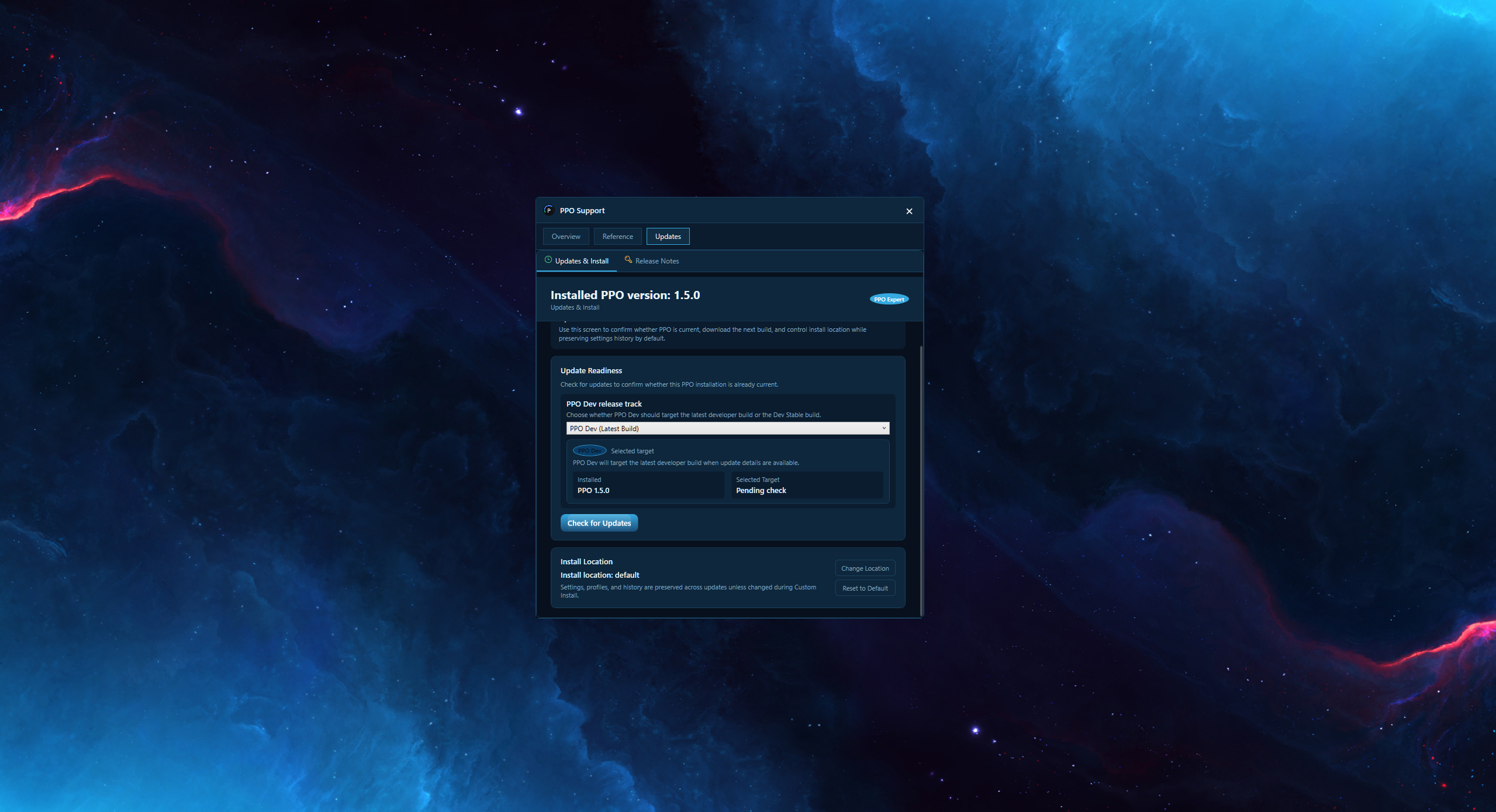 PPO Expert Support, Updates and Version History (default theme)