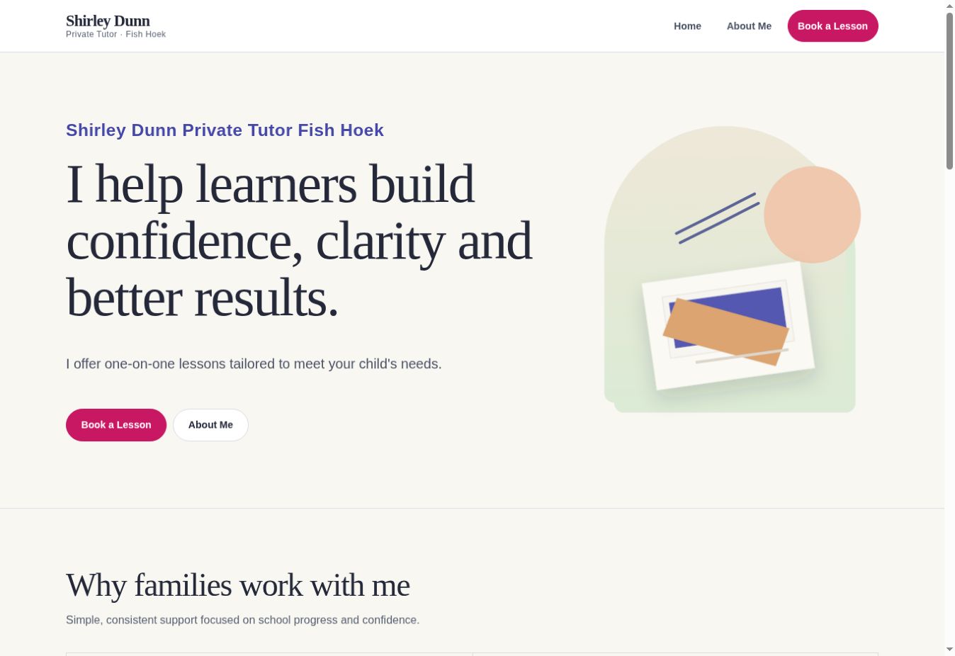 Shirley Dunn Tutor website